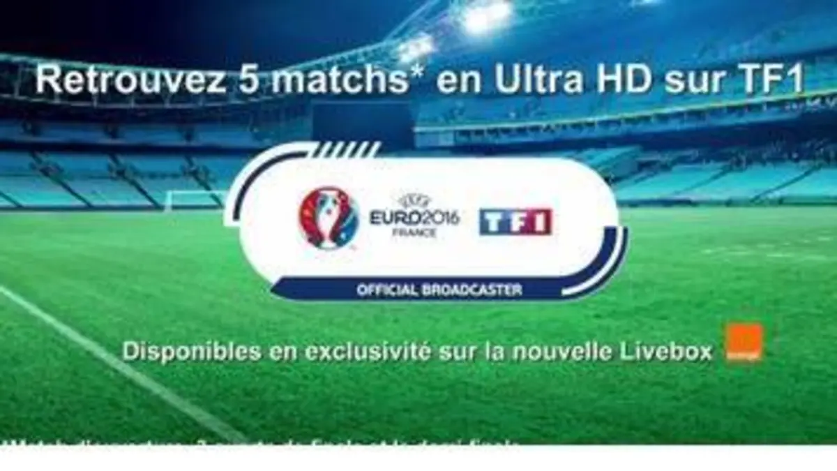 replay de Cinq matches de l'Euro 2016 en Ultra HD sur TF1 !