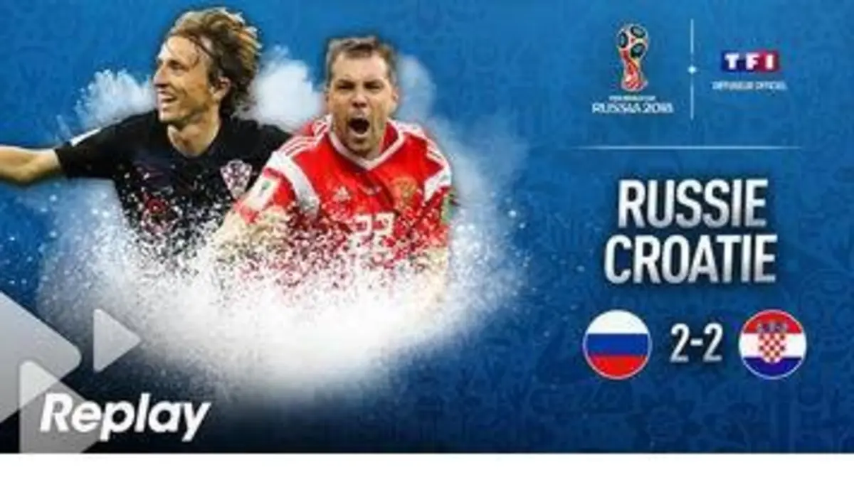 replay de Coupe du monde de la FIFA 2018 - 1/4 de Finale - Russie / Croatie