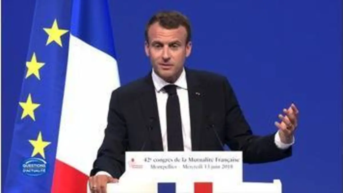replay de Devant la Mutualité française Macron défend l’orientation "sociale" de son début de quinquennat