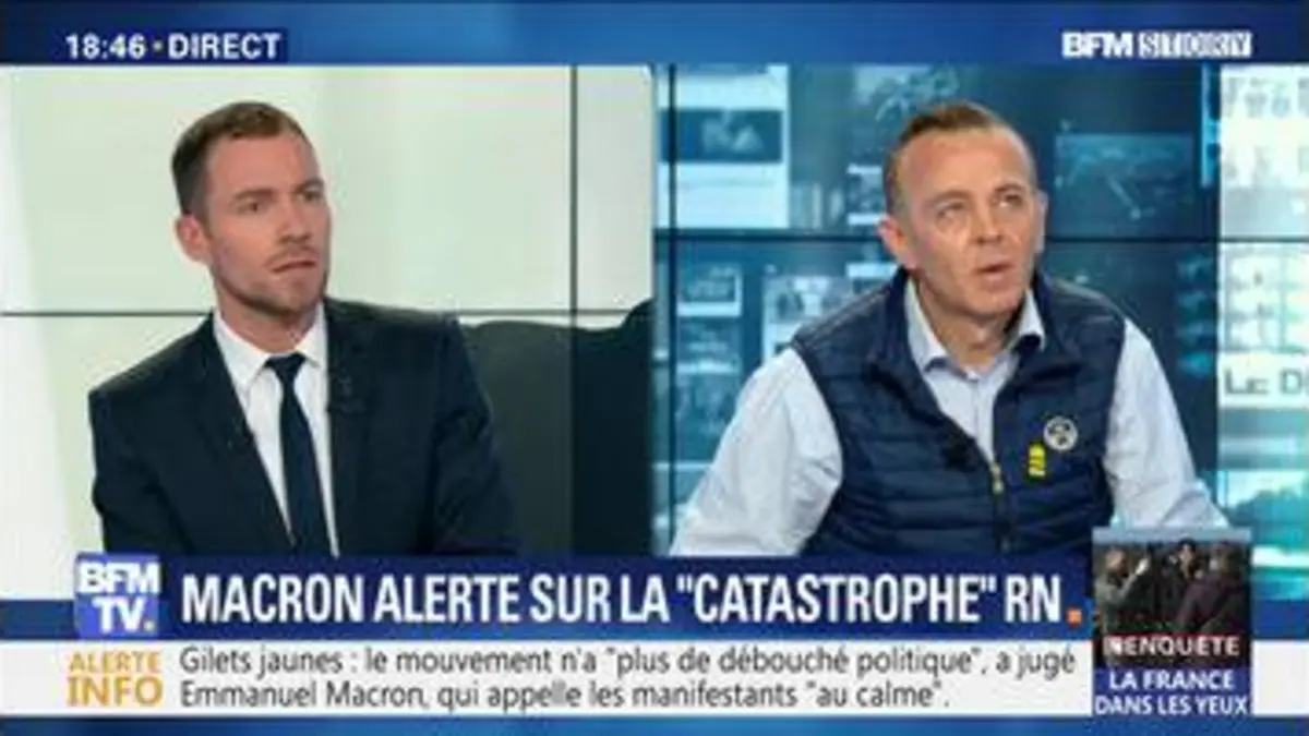 replay de Emmanuel Macron alerte sur la "catastrophe" RN