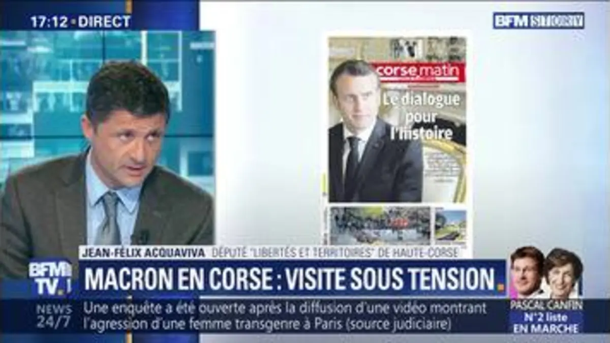 replay de Emmanuel Macron en Corse: Visite sous tension