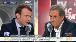 Emmanuel Macron face à Jean-Jacques Bourdin en direct