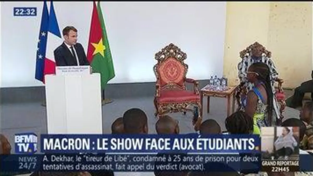replay de Emmanuel Macron: le show face aux étudiants burkinabés