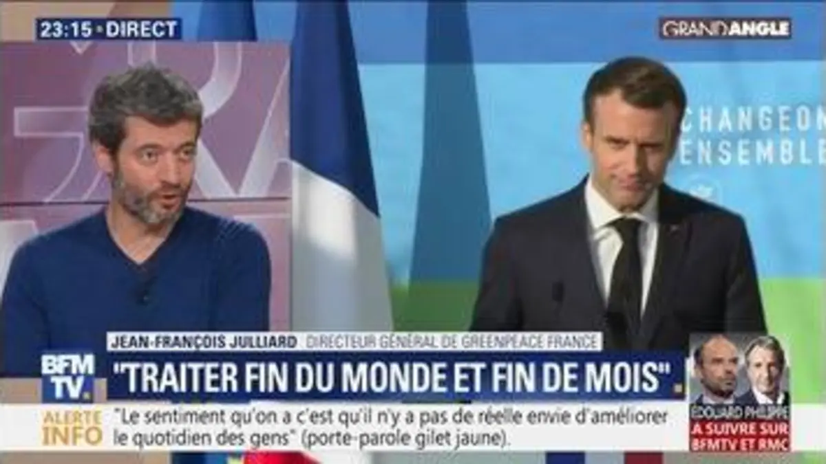 replay de Emmanuel Macron: "Traiter fin du monde et fin du mois"