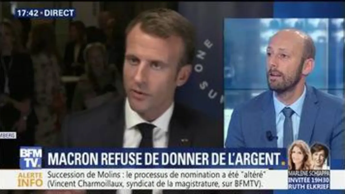 replay de Emmanuel Macron refuse de donner de l'argent (1/2)