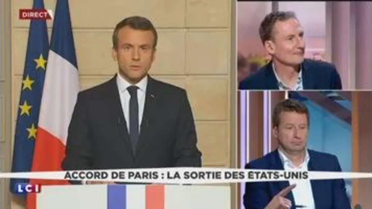 replay de Emmanuel Macron s'exprime après la décision de Donald Trump sur le climat