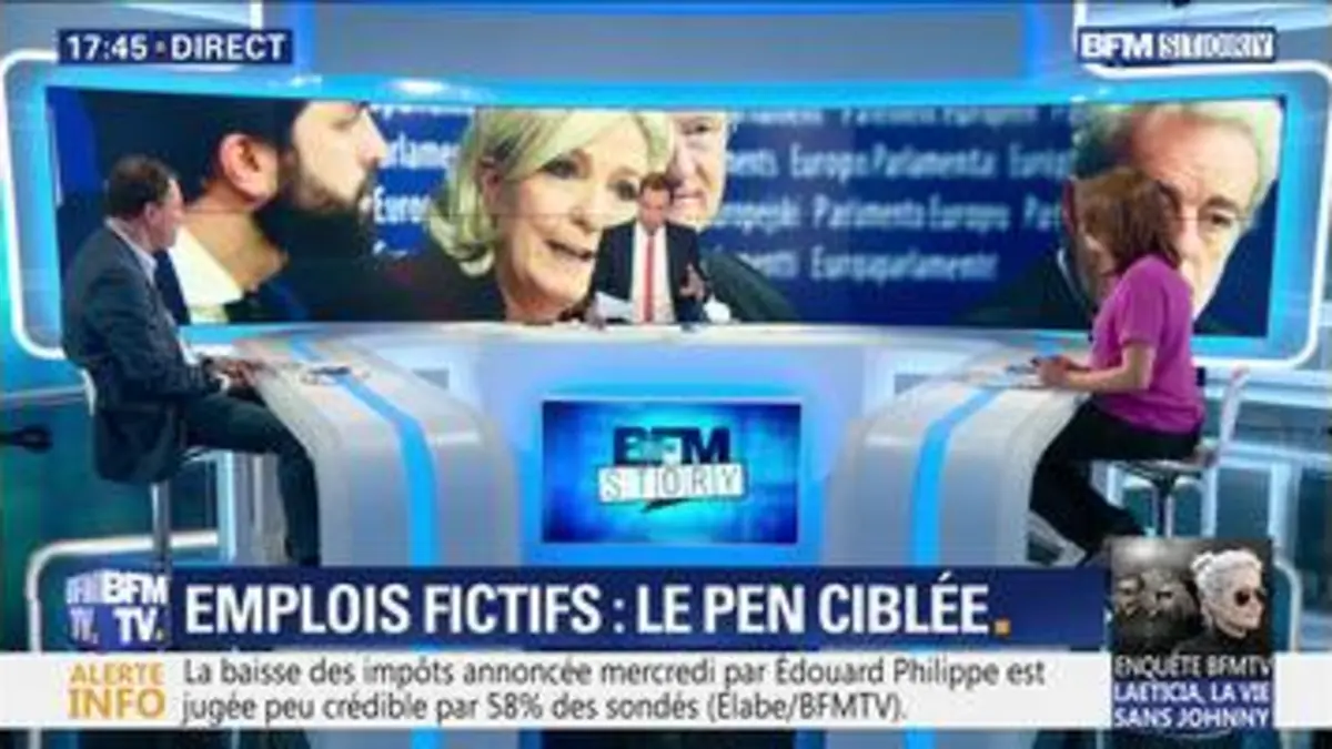replay de Emplois fictifs: Marine Le Pen ciblée