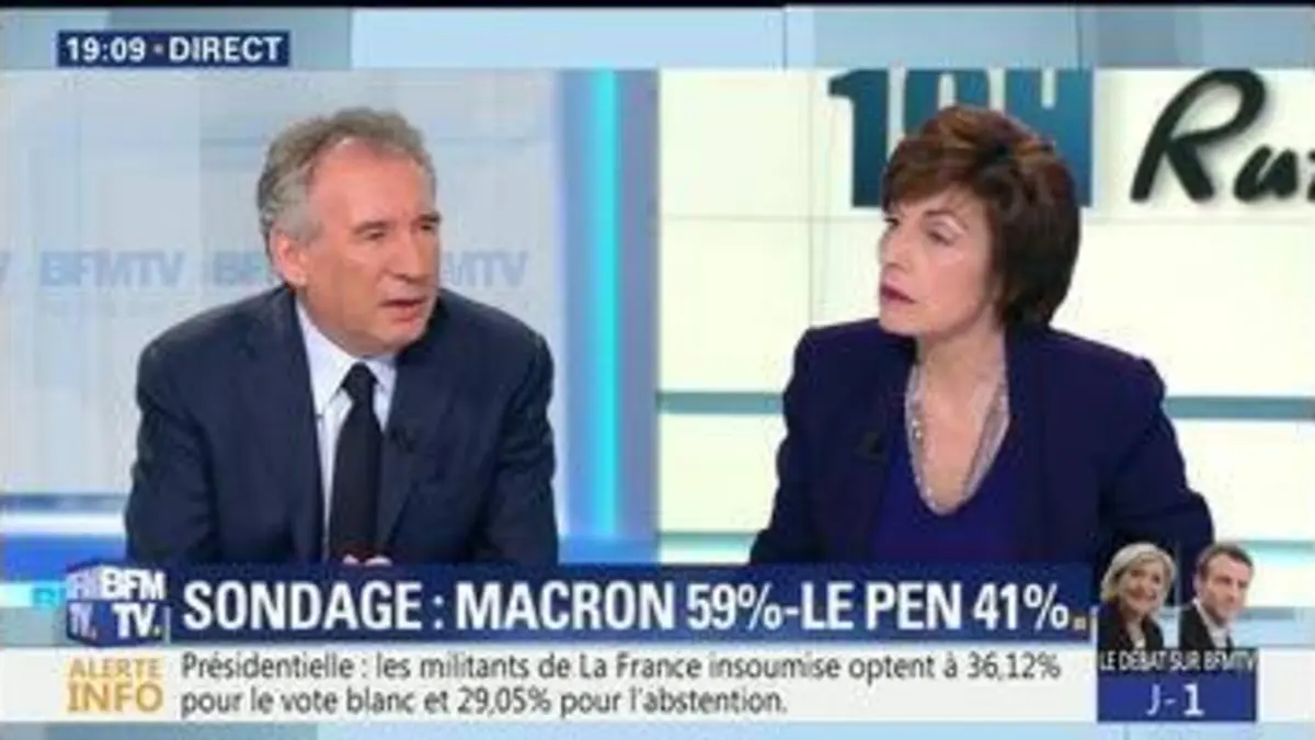 replay de François Bayrou face à Ruth Elkrief
