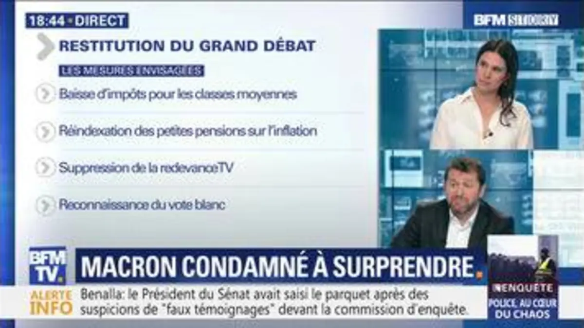 replay de Grand débat: Emmanuel Macron condamné à surprendre ?