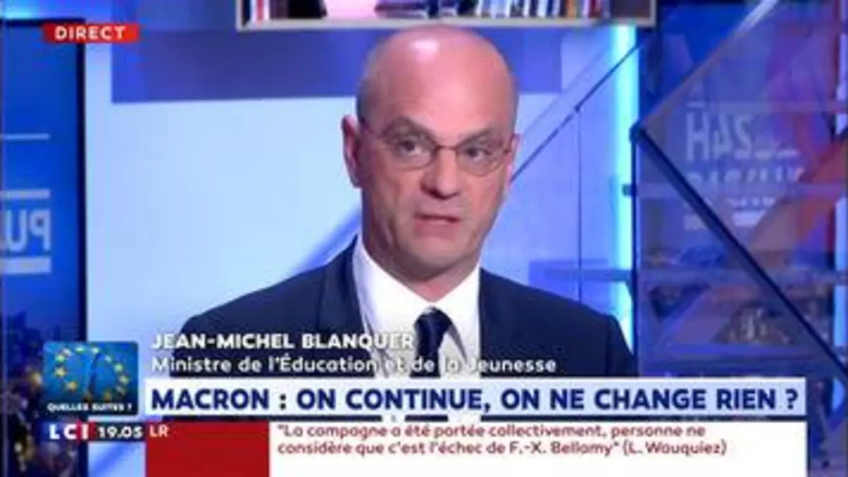 replay de Jean-Michel Blanquer: "Il y a une consolidation très forte de notre mouvement"