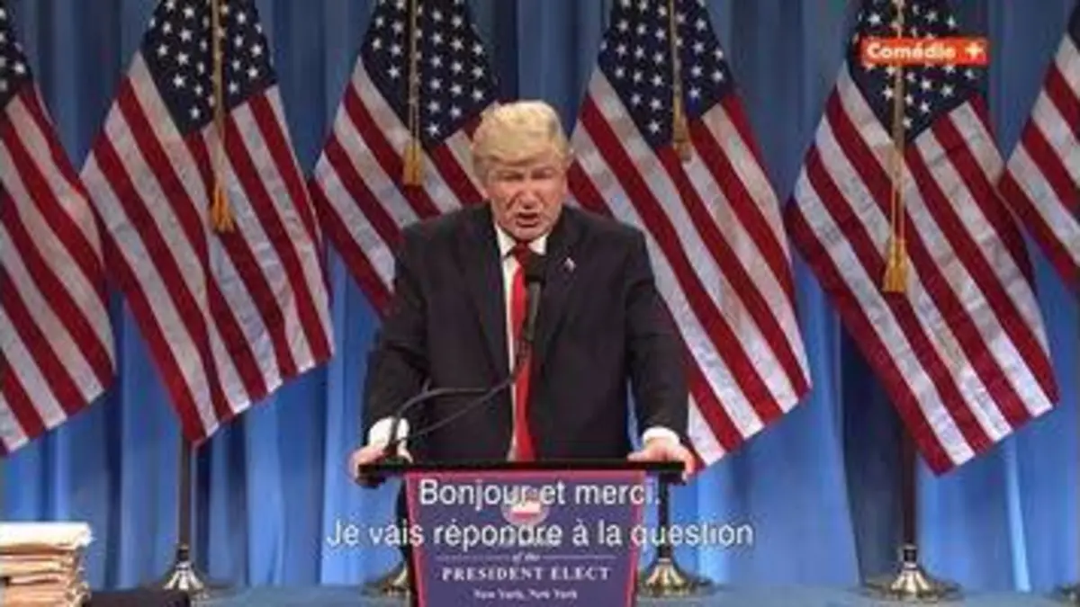 replay de La conférence de presse de Donald Trump avec Alec Baldwin en VOST - Saturday Night Live du 14/01