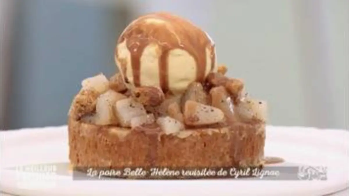 replay de Le meilleur pâtissier : La poire Belle-Hélène revisitée de Cyril Lignac