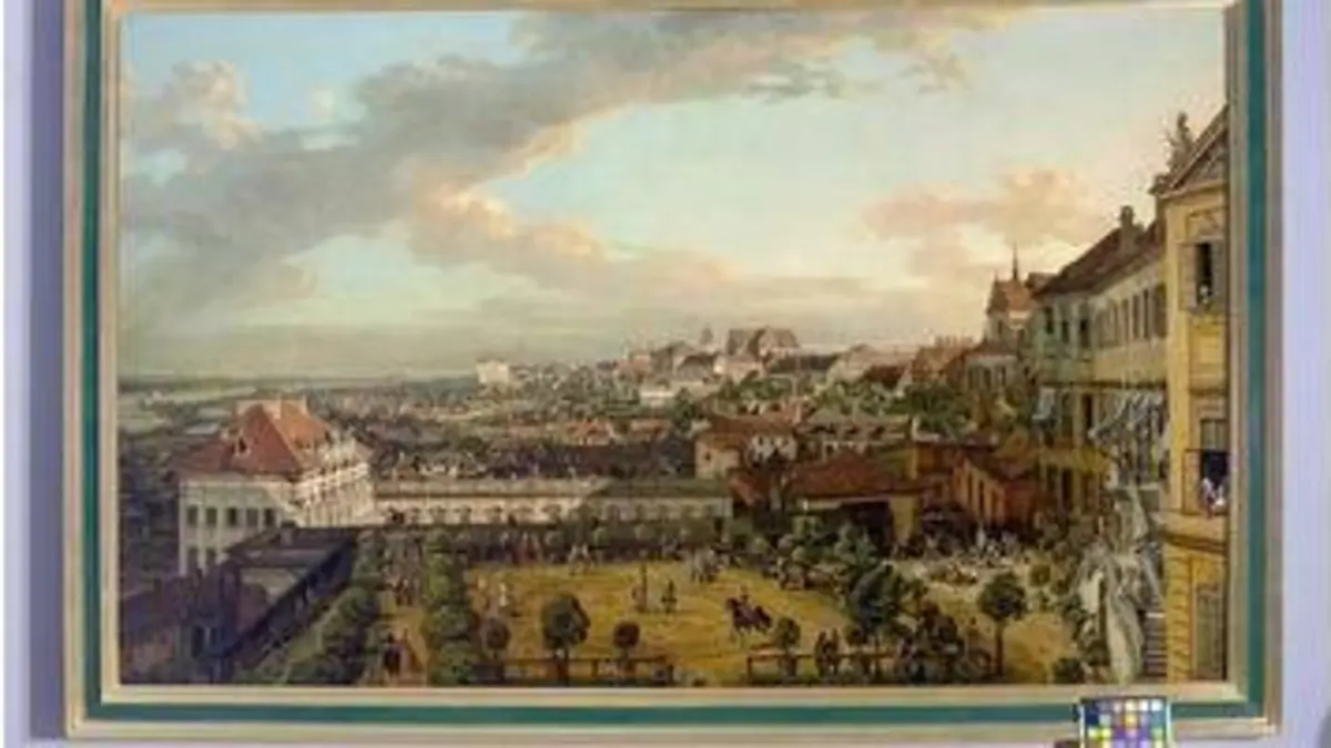 replay de Les petits secrets des grands tableaux - Vue de Varsovie..., 1773, Bernardo Bellotto