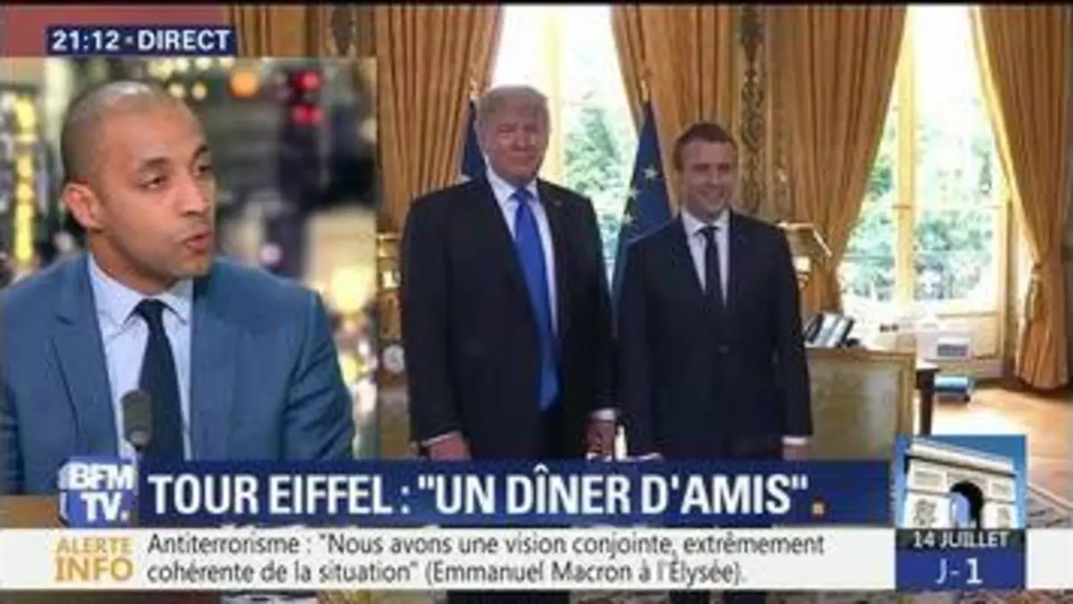 replay de Macron/Trump: "un dîner d'amis" au restaurant Le Jules Verne (1/2)