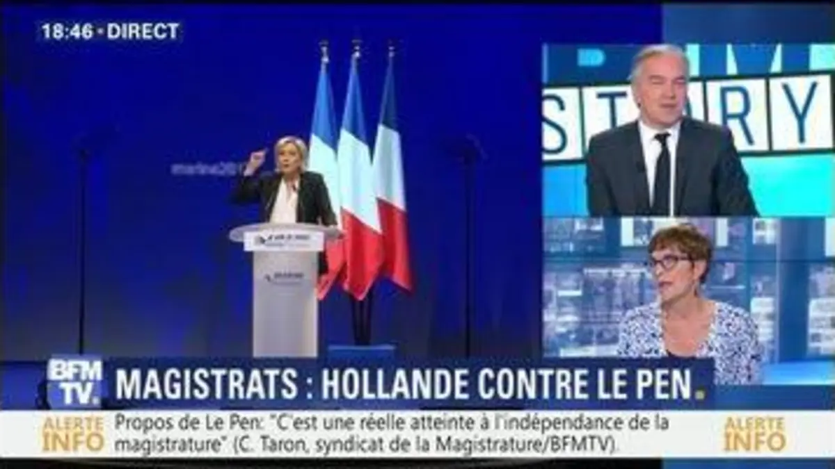 replay de Magistrats: François Hollande répond aux attaques de Marine Le Pen