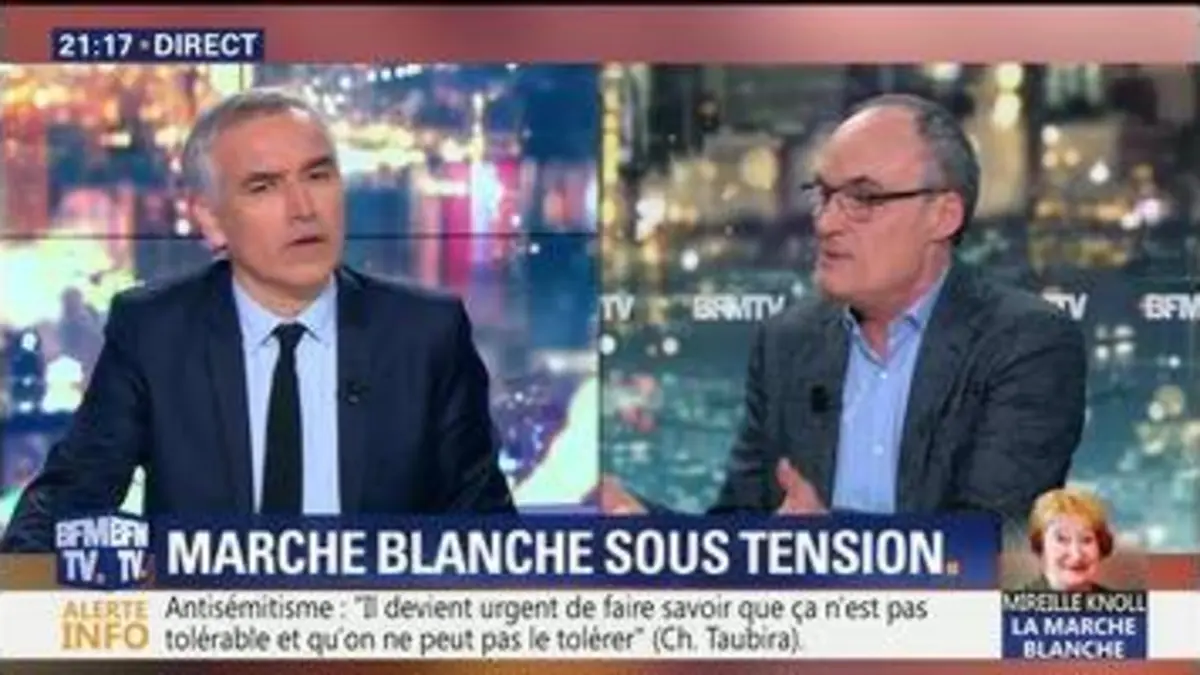 replay de Marche blanche pour Mireille Knoll: Marine Le Pen et Jean-Luc Mélenchon hués par des participants (1/2)