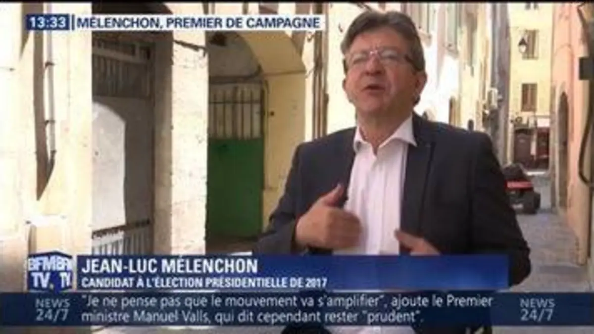 replay de Mélenchon, premier de campagne