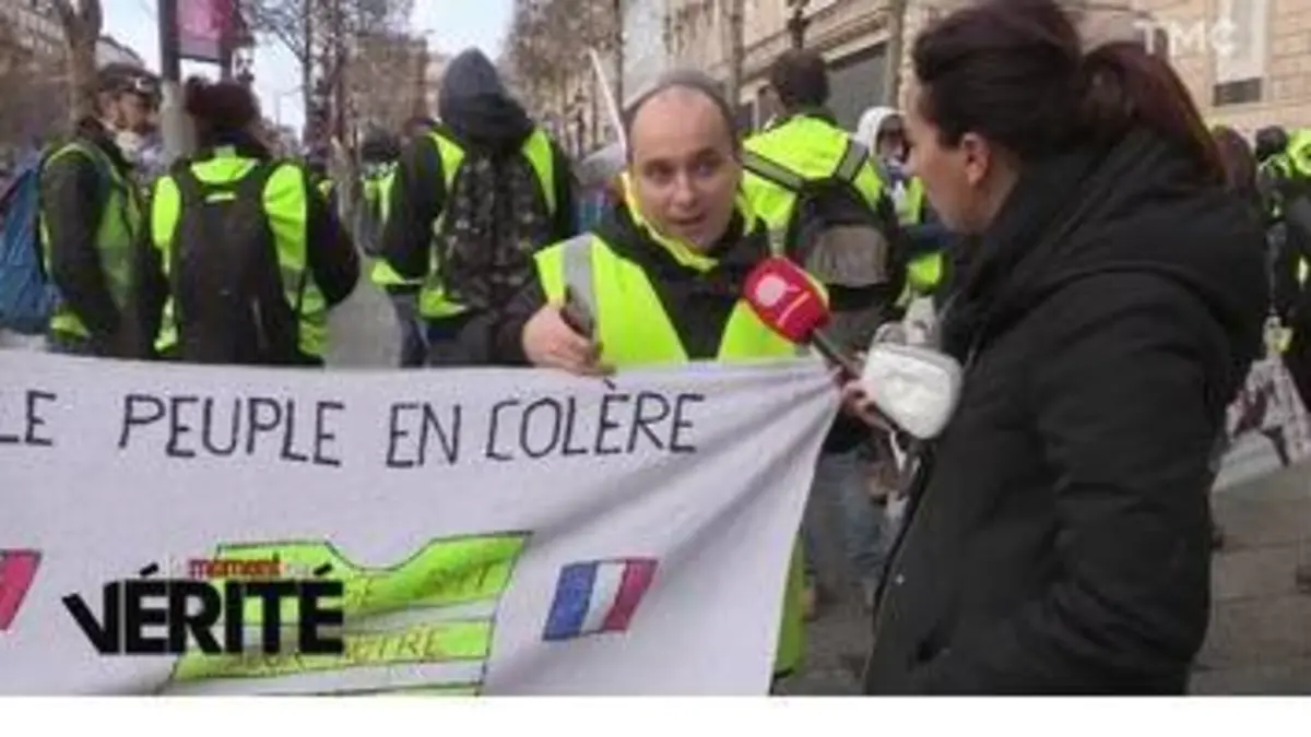 replay de Moment de vérité : avec les gilets jaunes sur les Champs-Elysées, acte IV