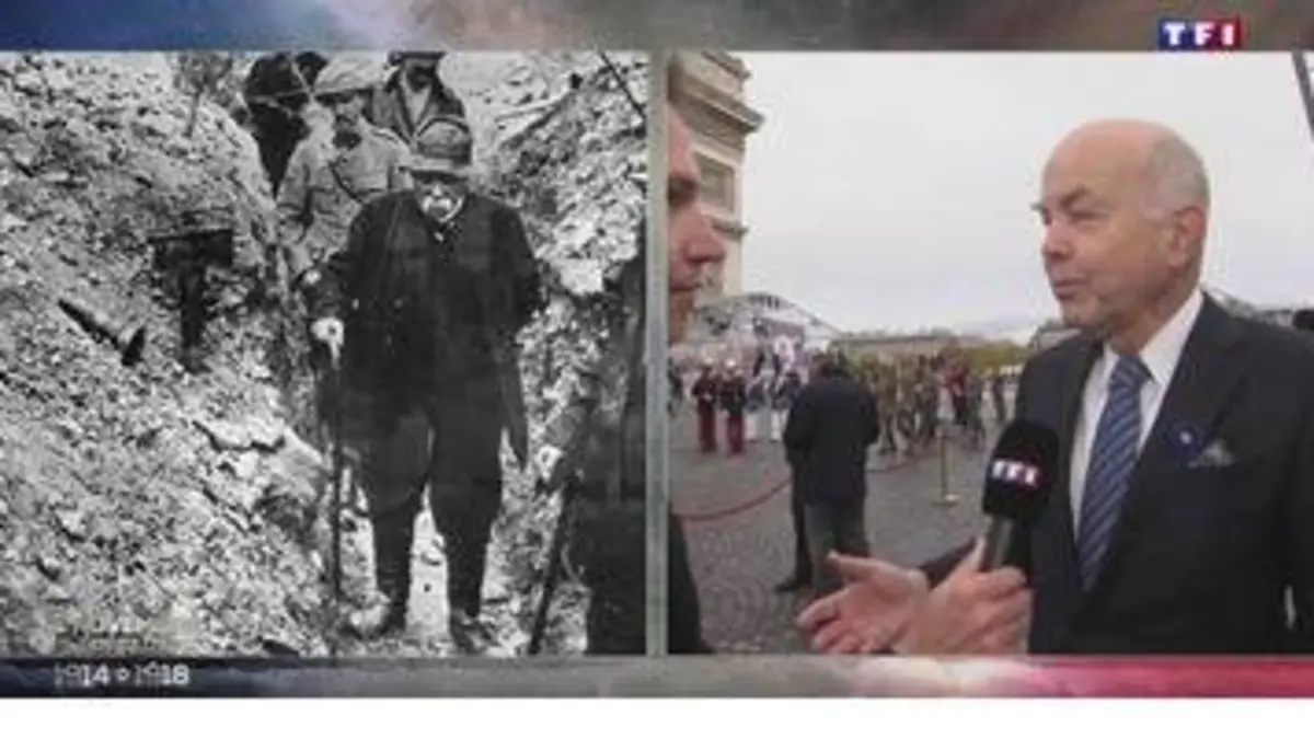replay de Paul Clémenceau face à l'Arc de triomphe pour le centenaire : "Je suis tout simplement un descendant, je n'ai rien fait"