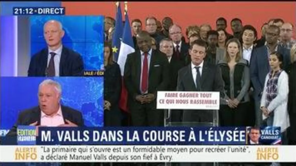 replay de Présidentielle 2017: Manuel Valls se lance dans la bataille pour l'Élysée (1/2)