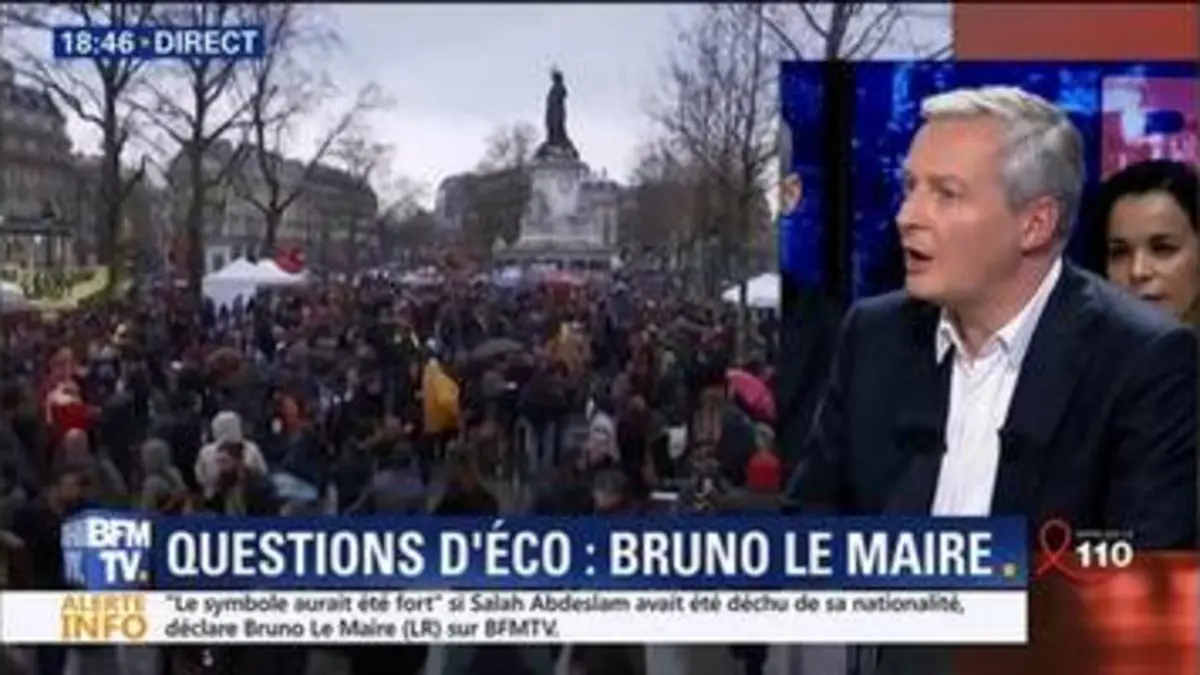 replay de Questions d'éco: "La loi Travail est une loi qui va dans le sens contraire de ce qu'avait annoncé François Hollande", Bruno Le Maire