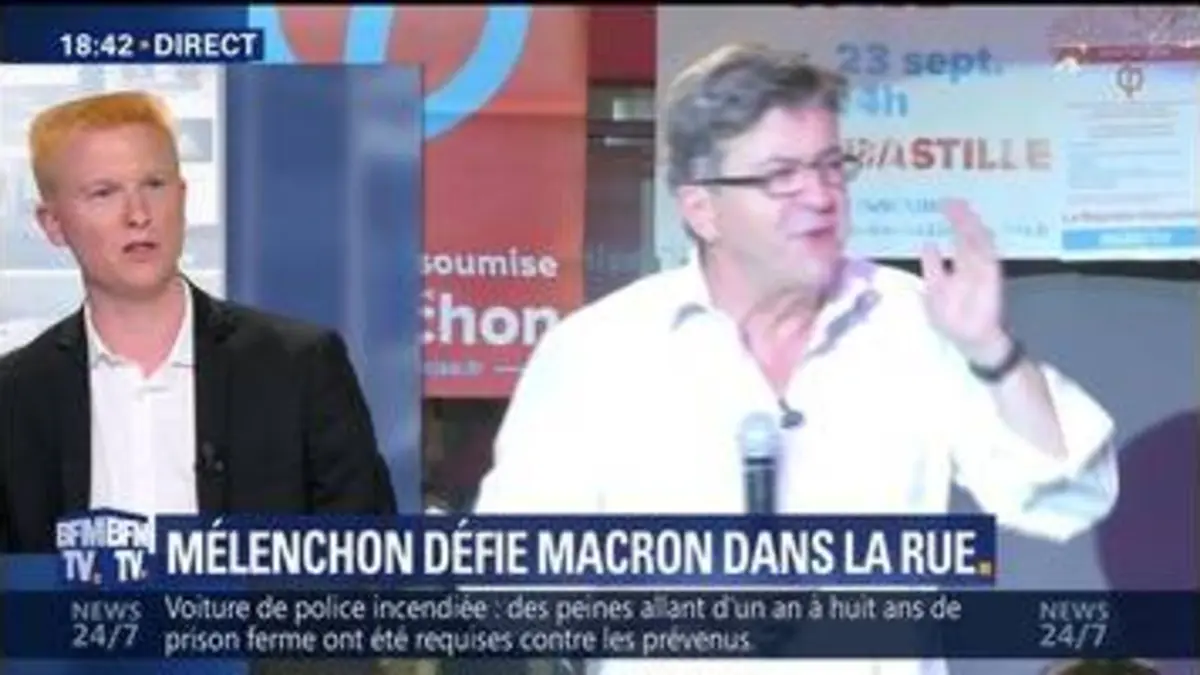 replay de Réforme du Code du travail: Jean-Luc Mélenchon défie Emmanuel Macron dans la rue