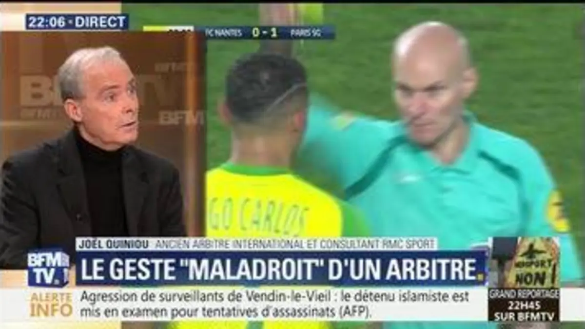 replay de Tacle lors de Nantes-PSG : l'arbitre Tony Chapron s'excuse