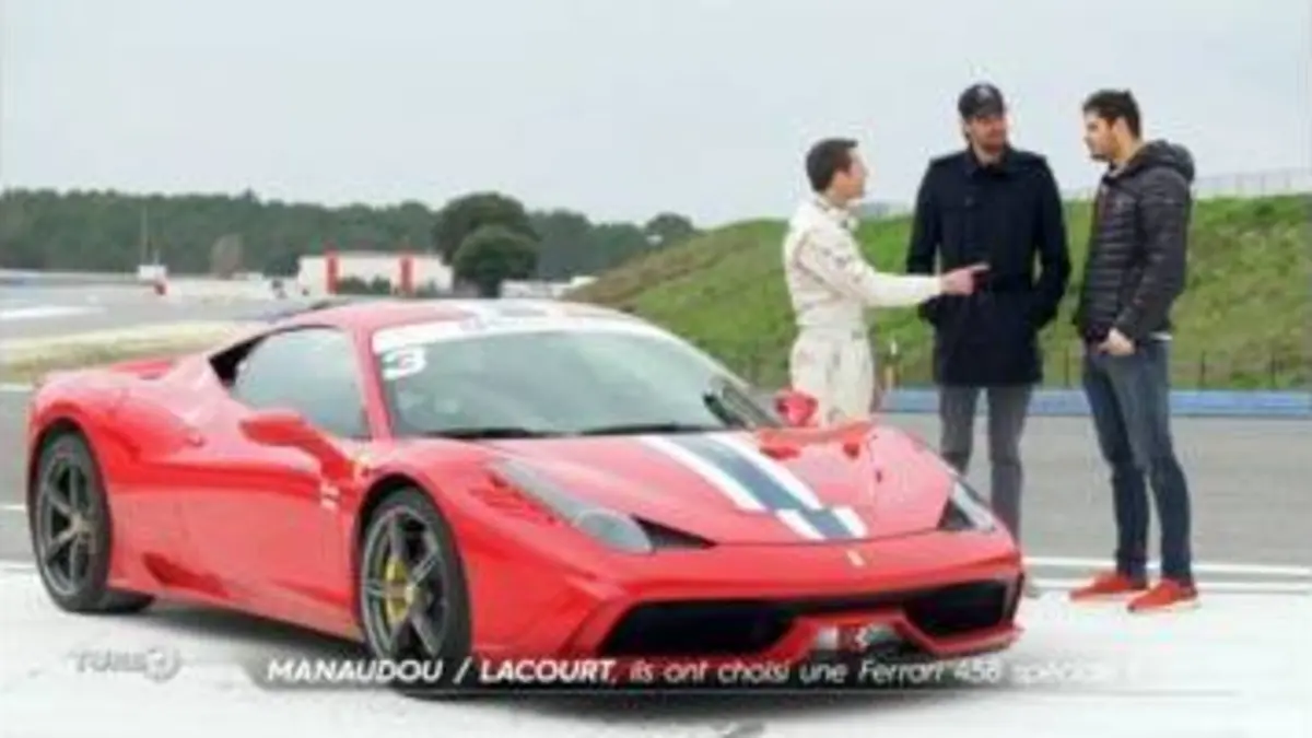 replay de Turbo : Duel de stars : Manaudou / Lacourt : ils ont choisi une Ferrari 458 spéciale !
