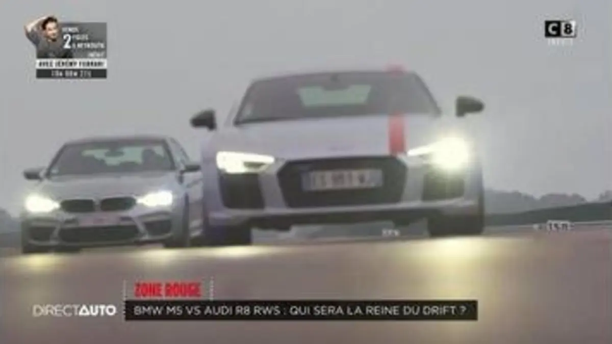replay de Zone Rouge : BMW M5 vs Audi R8 RWS : qui sera la reine du drift ?