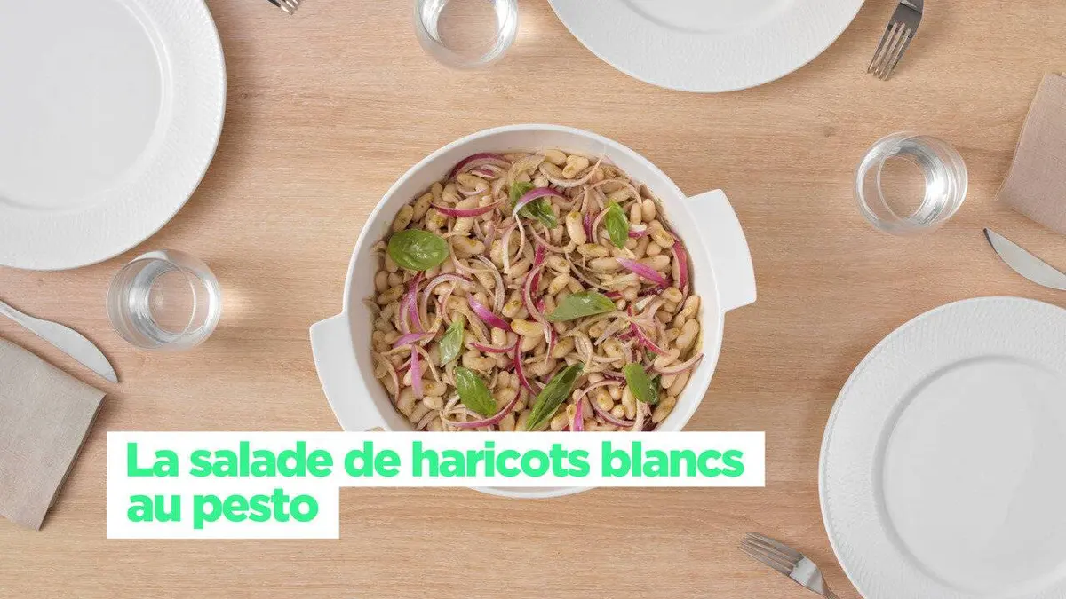 Simplissime La salade de haricots blancs au pesto