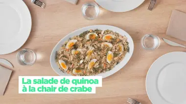 La salade de quinoa à la chair de crabe