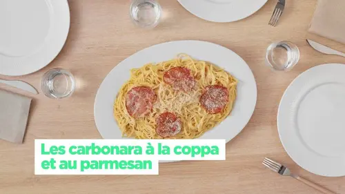 Simplissime Les carbonara à la coppa et au parmesan