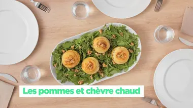 Le pommes et chevre-chaud