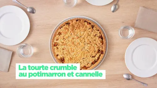 Simplissime La tourte crumble au potimarron et cannelle