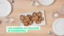 Simplissime Les cookies au chocolat et cranberries