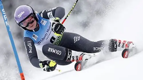 Slalom géant dames. 1re manche Ski Coupe du monde 2017