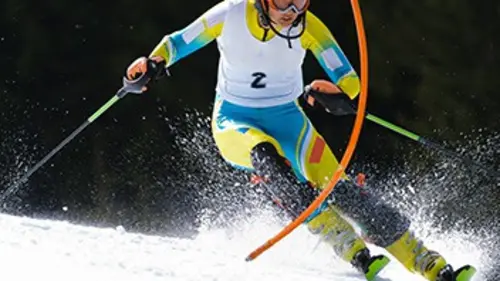 Slalom dames. 2e manche Ski Universiade d'hiver 2019