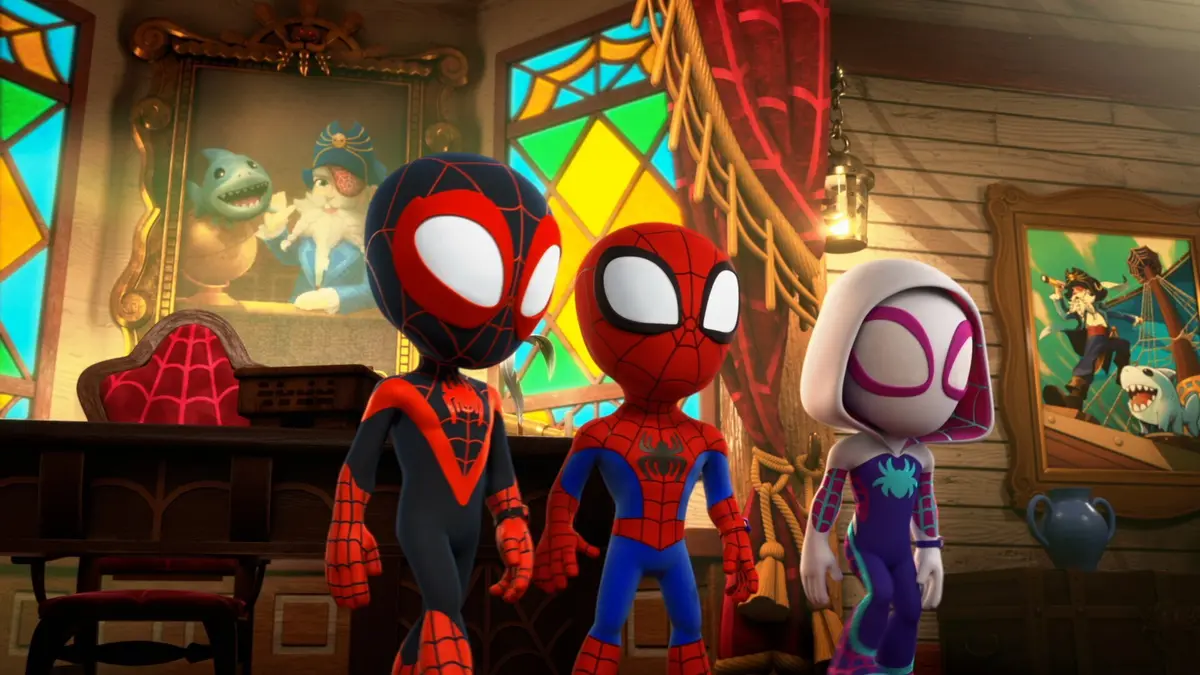 Spidey et ses amis extraordinaires S04E01 Un voyage sur l'Île aux Toiles / A l'eau les héros