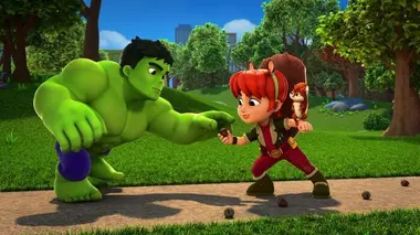 Spidey et ses amis extraordinaires S03E25 Moon Girl et le Dilemme Jurassique / Hulk dans la peau d'un écureuil