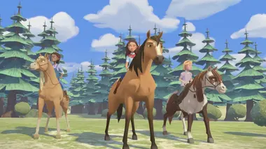 Spirit : Au galop en toute liberté - Les mini-histoires de Spirit S02E02 La grande course annuelle des filles du Far West