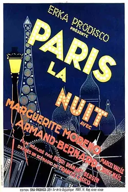 Affiche Paris la nuit