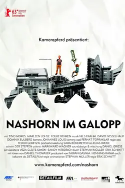 Affiche Un rhinocéros au galop