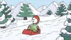 T'choupi fait de la luge