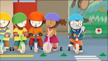 Le vélo rouge tout neuf