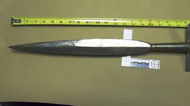 Agression à la hallebarde