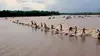 Brésil, la "Pororoca", mascaret du fleuve Amazone